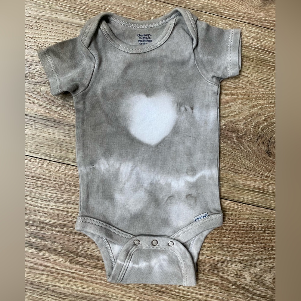 Handmade Organic Botanical Dyed Baby Onzies Cotton 0-9 Months
